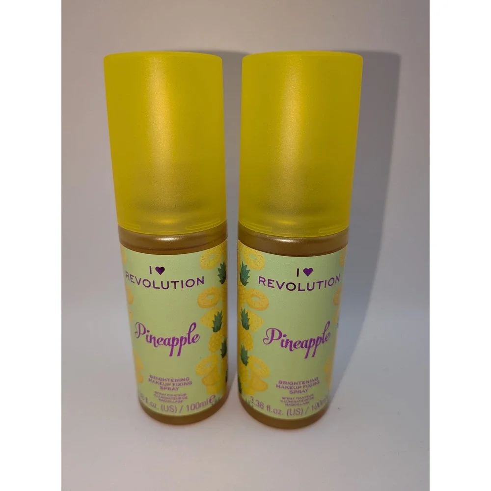 I Heart Revolution Pineapple Brightening Makeup Fixing Spray 3.38oz Set of 2